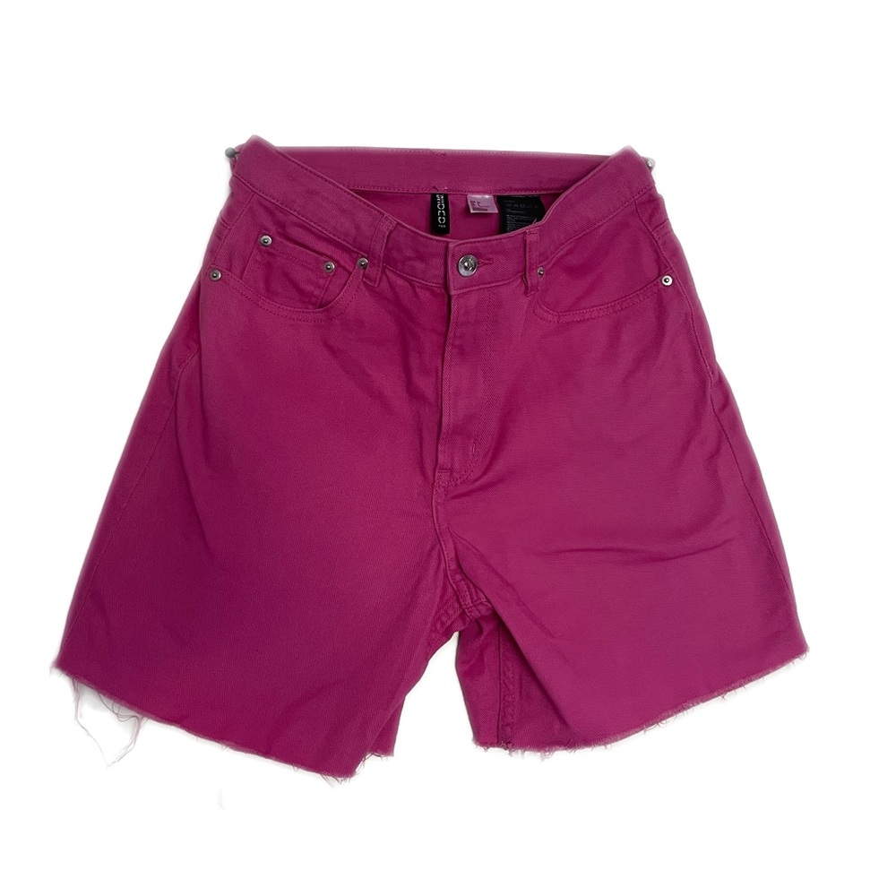 Pink High Waisted Jean Shorts